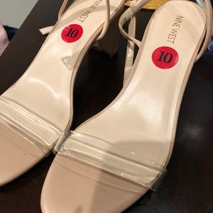 Nine West clear small wedge
